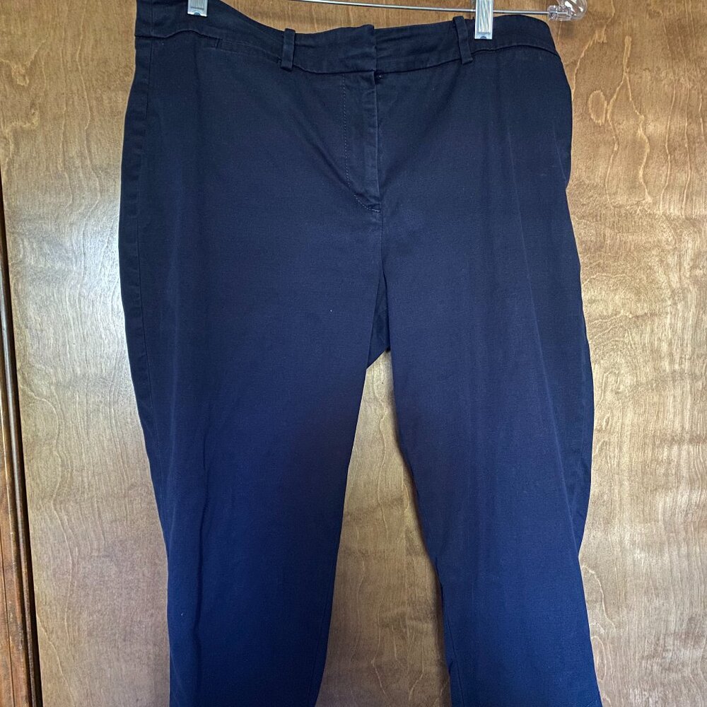 Talbots Navy Blue cropped pants size 10 petite